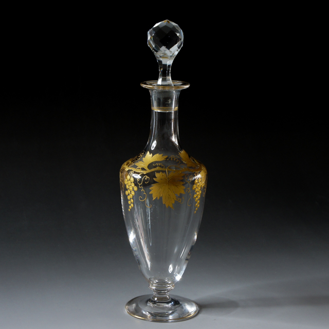 オールドバカラ「葡萄文リキュールボトル」《アンティックかとう》