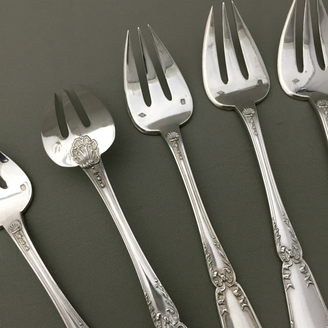 ピュイフォルカ「Emile Puiforcat オイスターフォーク6本セット