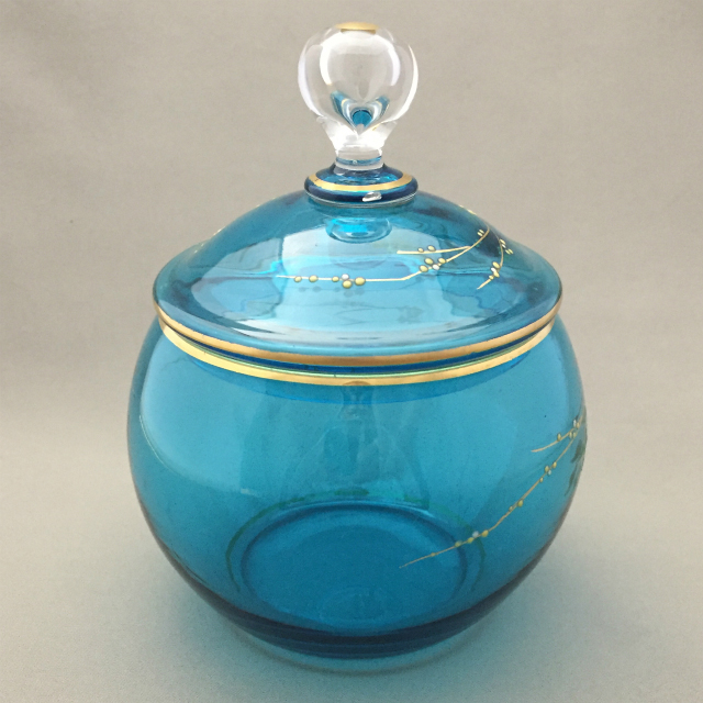 オールドバカラ「桜文蓋物 (model-s.869)」《アンティックかとう》