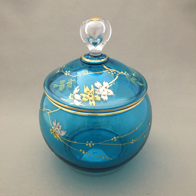 オールドバカラ「桜文蓋物 (model-s.869)」《アンティックかとう》