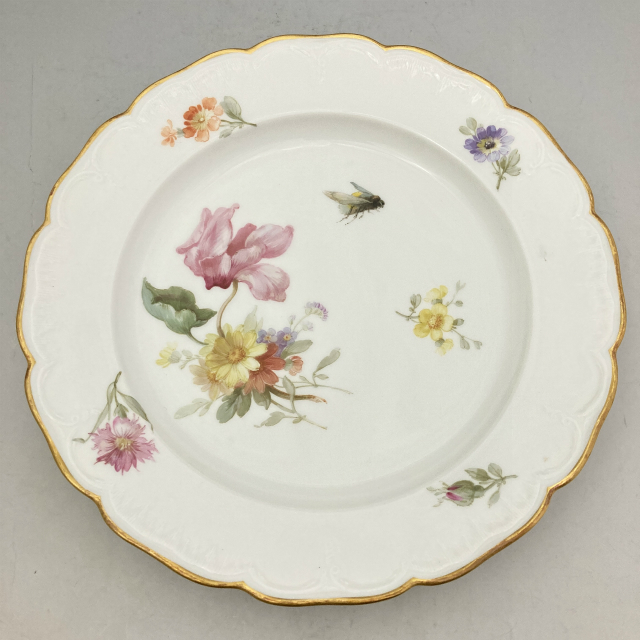 KPM ベルリン「KPM窯 花蝶文 皿（直径24.5cm）6枚セット