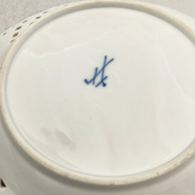 マイセン「果物文 透かし装飾絵皿6客組 B」《アンティックかとう》