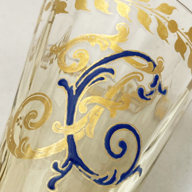 19世紀 フランスエナメル彩杯 化粧箱付 高約15.5㎝ 東Y8-0106☆2F 19