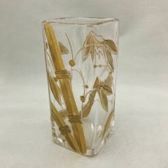 オールドバカラ「竹文角柱型花瓶」《アンティックかとう》