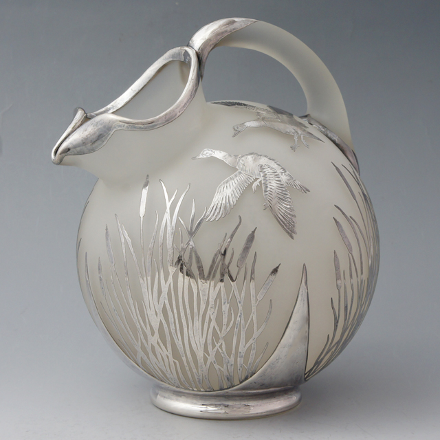 アメリカ「【Rare Design】シルバーオーバレイ 鳥文様水差し