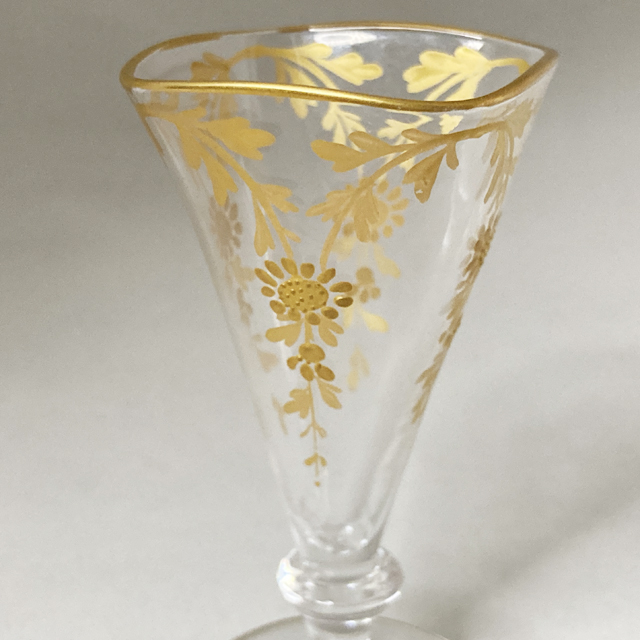 オールドバカラ「金彩リキュールグラス」《アンティックかとう》