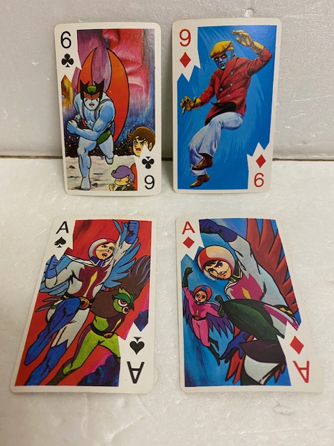 フジカラー☆怪獣トランプ☆紙製 たて 8．0cm 55枚 当時物 企業