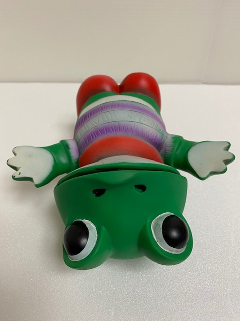 ツクダ☆ケロヨン☆手踊り ソフビ人形 16．0cm 120g 当時物