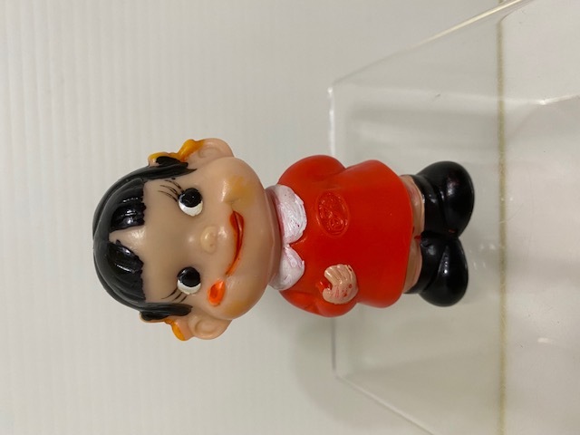 不二家☆ペコちゃん☆笛付☆ソフビ人形 8．8cm 当時物 企業物