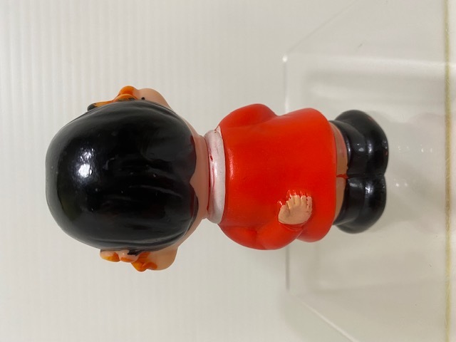 不二家☆ペコちゃん☆笛付☆ソフビ人形 8．8cm 当時物 企業物