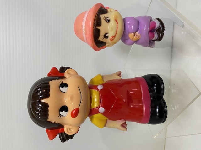 不二家☆ペコちゃん☆昭和レトロ☆ソフビ人形 14．0cm 当時物