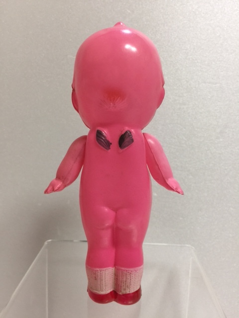 セルロイド ピンク キューピー 人形 14．8cm 当時物 JAPAN 現状