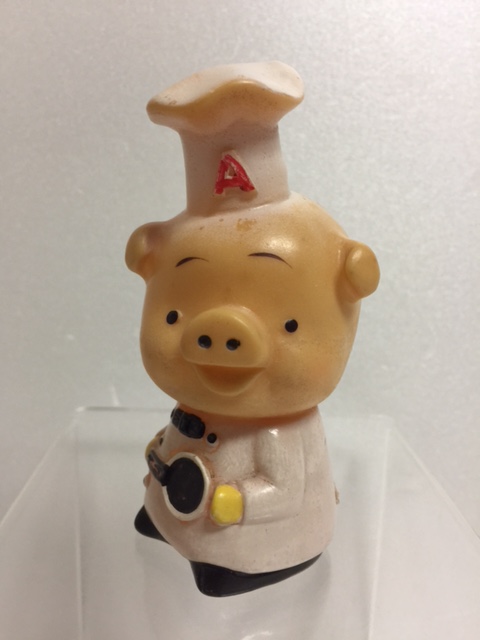エースコック ブタさん ソフビ人形 10．5cm 当時物 企業物 非売品
