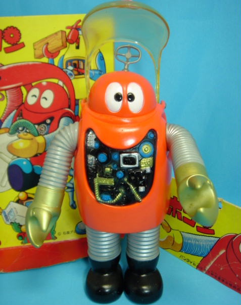 バンダイ がんばれ!!ロボコン ソフビ人形 大 21．0cm 当時物 台紙