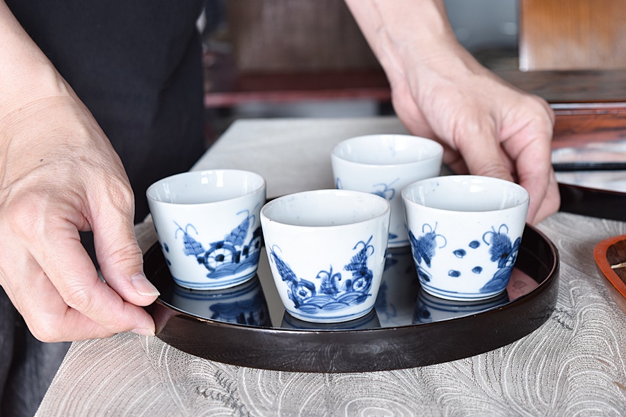 水車の蕎麦猪口 - 生活骨董と古布のアンティークショップ antique TANTRA