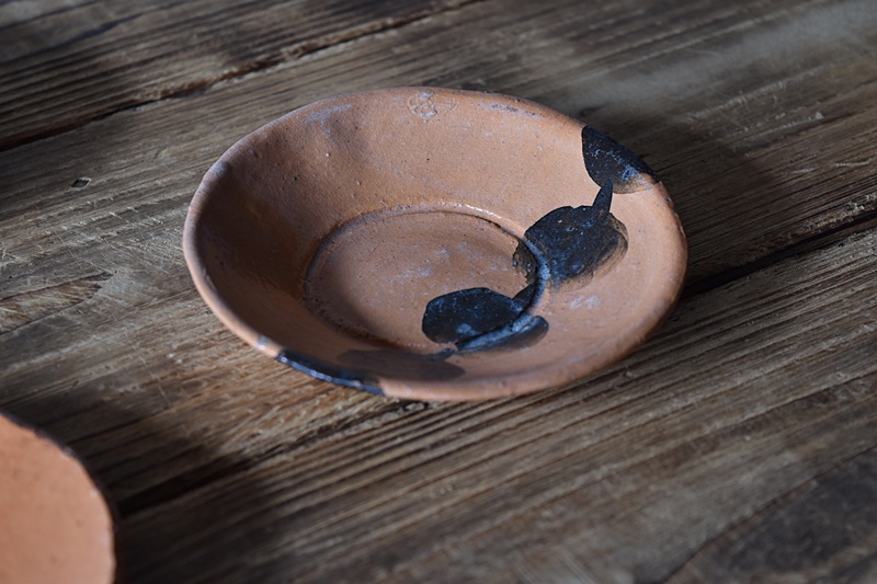 赤楽の団子皿 - 生活骨董と古布のアンティークショップ antique TANTRA