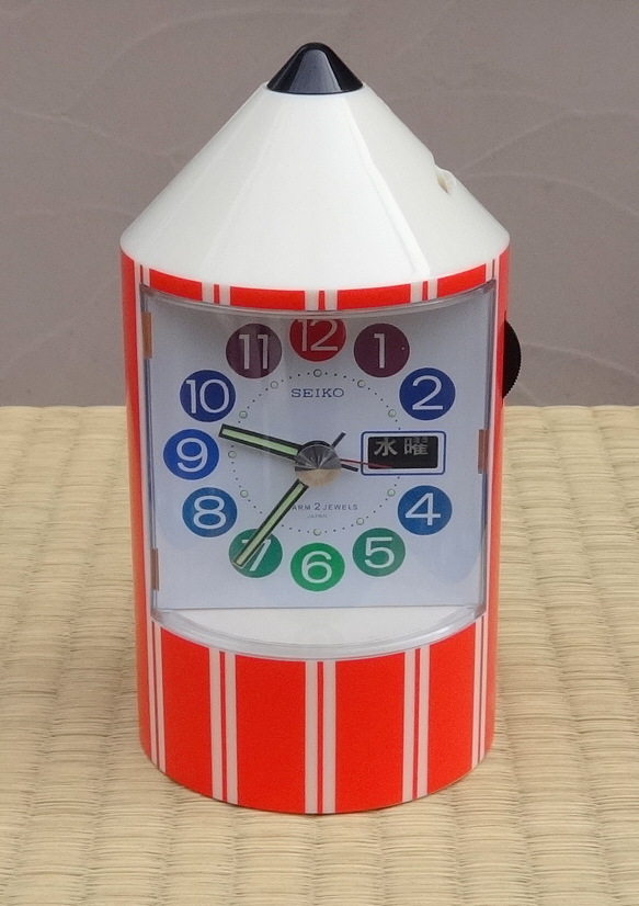 セイコーディスクメイト【鉛筆・貯金箱付】昭和40年代手巻き目覚まし
