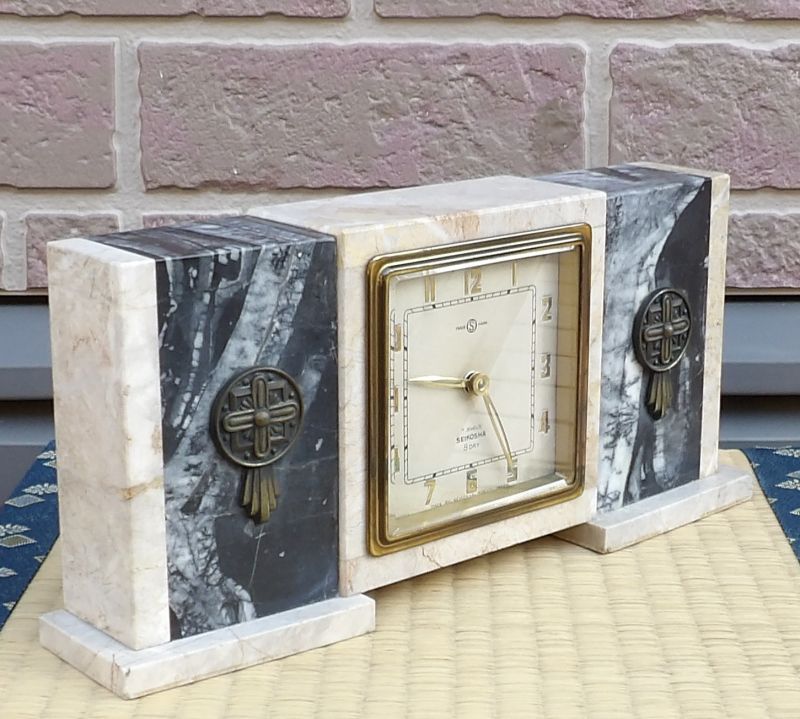 セイコー舎・大理石八日まき置き時計・昭和30年代 - アンティーク