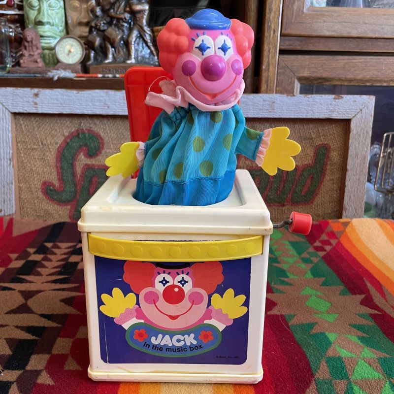 希少品！80's〜マテル社びっくり箱玩具ピエロ アメリカUSAヴィンテージ