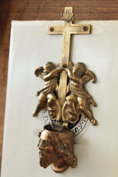 アンティーク聖水盤 ベニチエ 天使 イエス フランス アンティークス