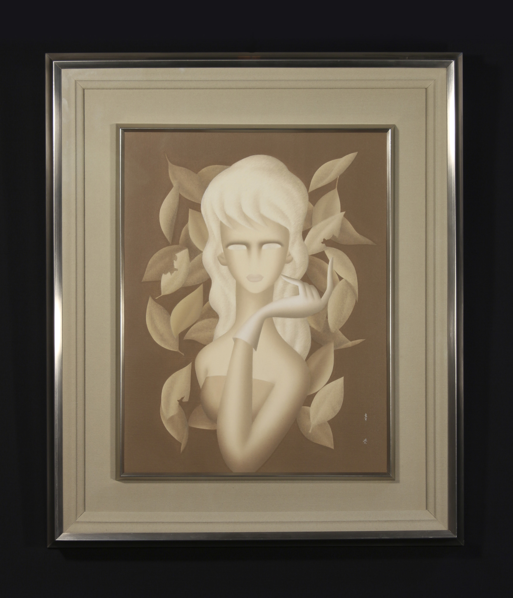 東郷青児作 婦人像油彩 - 古好屋