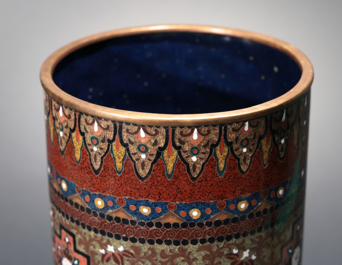 菊に鳳凰図七宝花瓶 - 古好屋