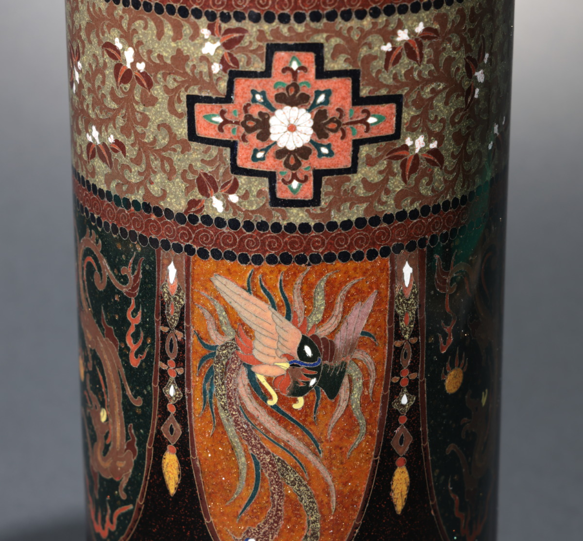菊に鳳凰図七宝花瓶 - 古好屋