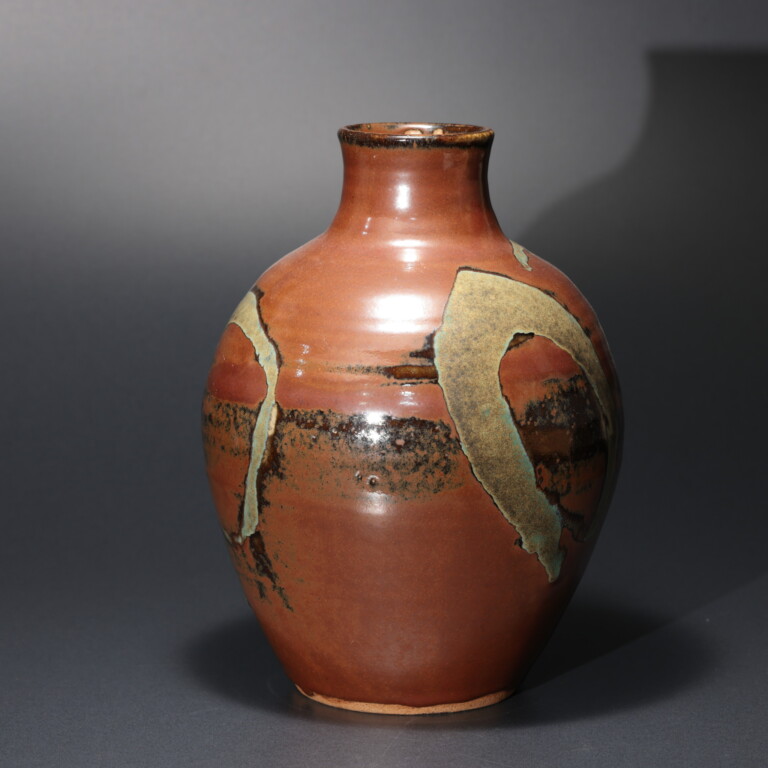 浜田庄司 柿釉壺 - 古好屋