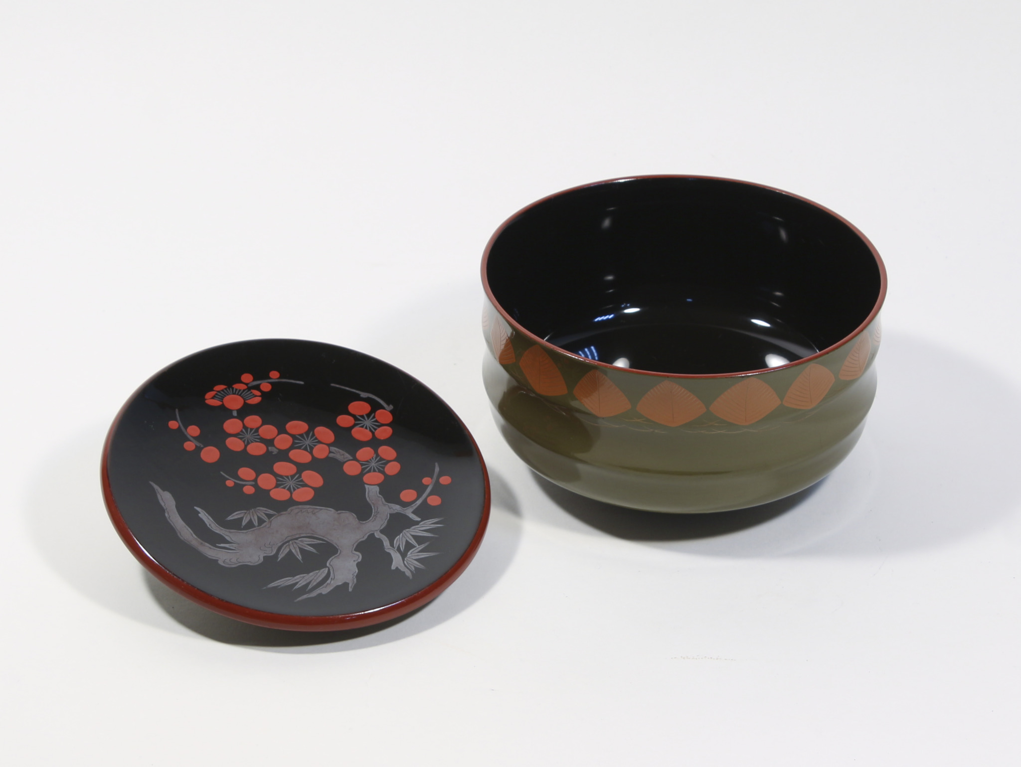 前大峰・竹園自耕・大﨑庄右エ門合作 輪島塗椀（5客セット） - 古好屋