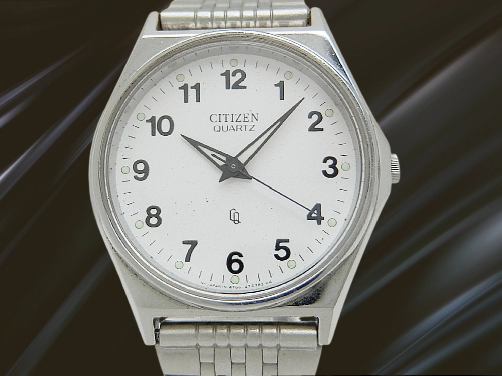 JA-3329| シチズン CQ 鉄道時計 4766-472306 ホワイトダイヤル 全数字