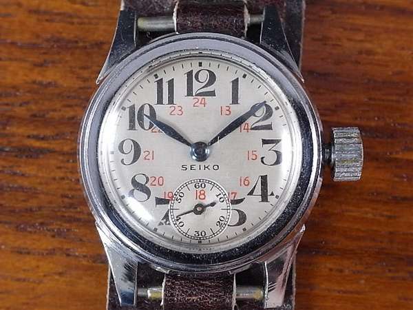 セイコー SEIKO 軍用時計 日本軍 2重ケース 革ベルト付 1930年代