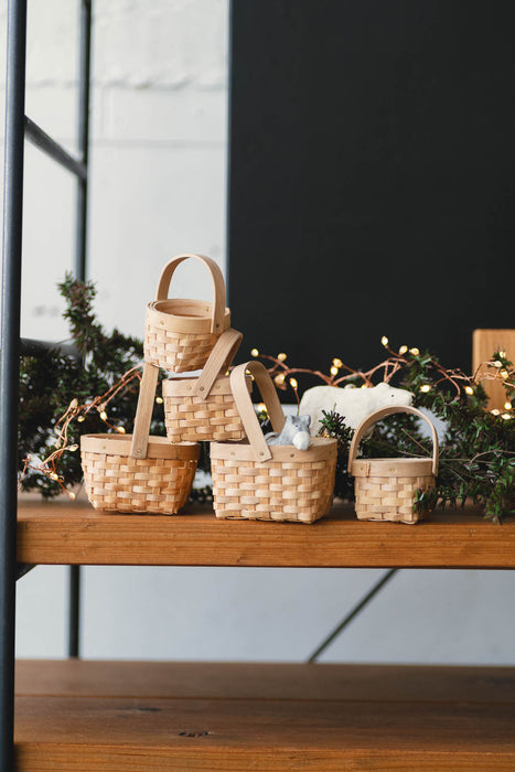 Snokka mini basket set | クラフトミニバスケットオーナメント5個入り