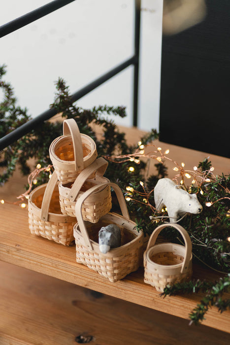 Snokka mini basket set | クラフトミニバスケットオーナメント5個入り