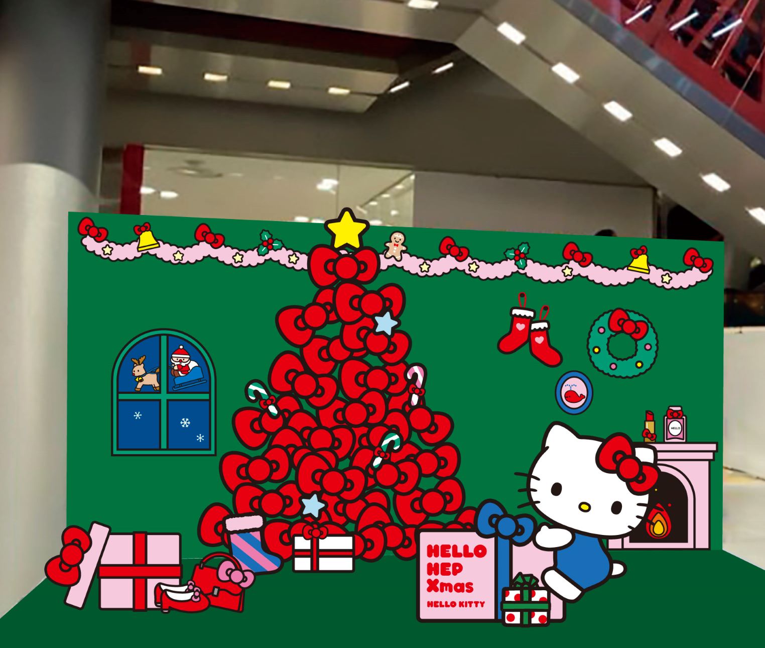 大阪・梅田】「HEP FIVE」がハローキティの世界に♡ コラボクリスマス