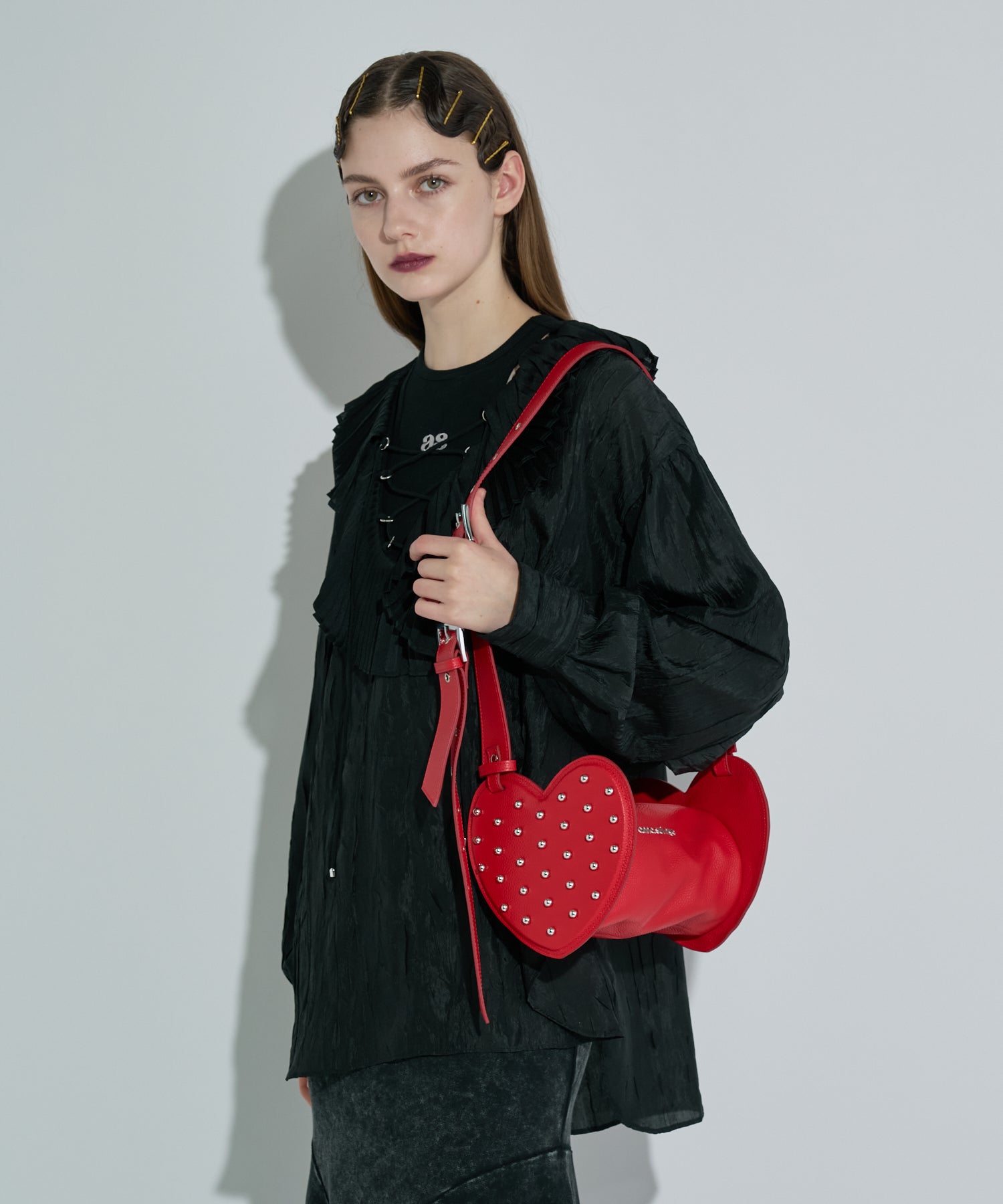 ツインハートレザーバッグ – ANNA SUI NYC