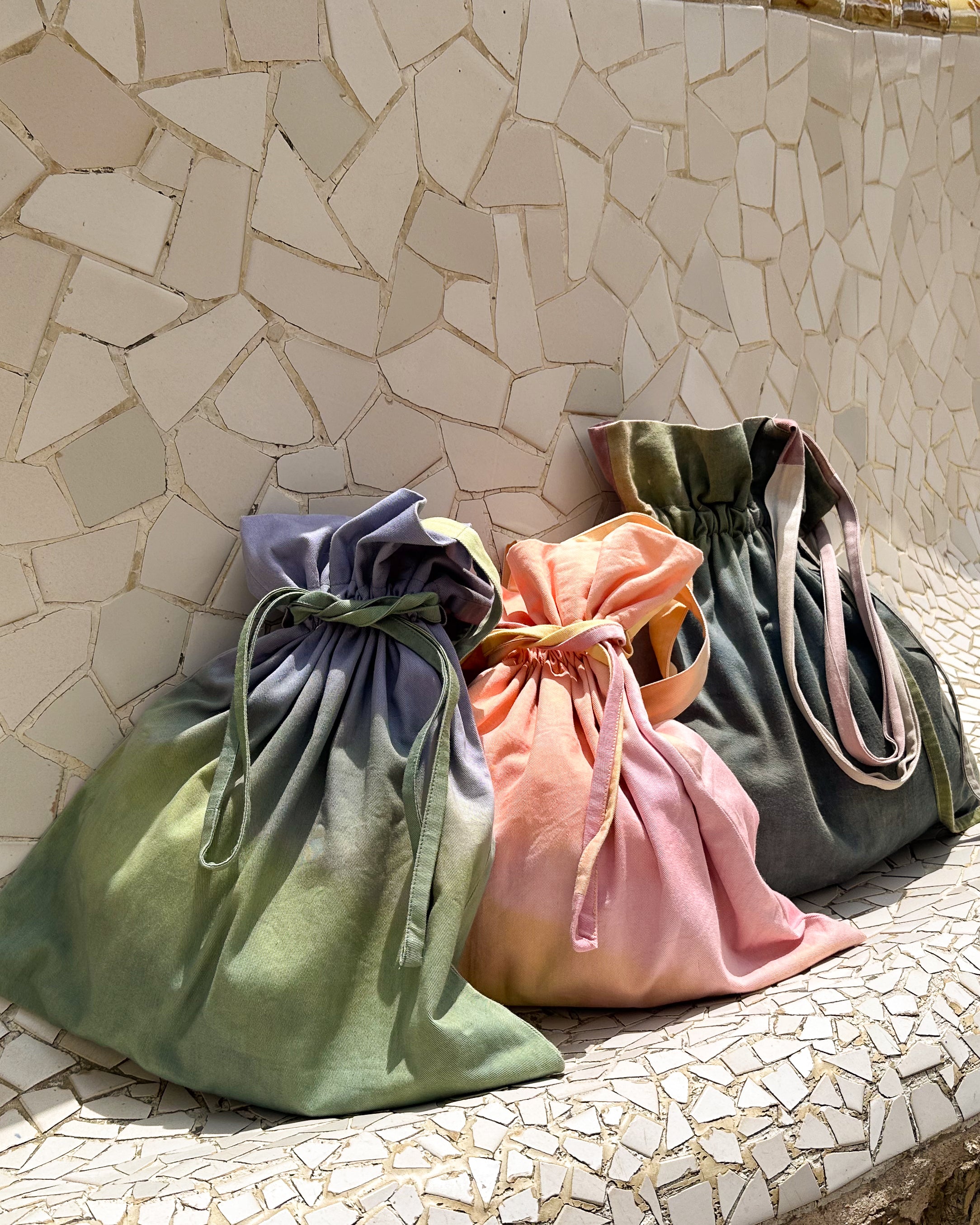 Moegi 草木染め巾着バッグ – annita artworks