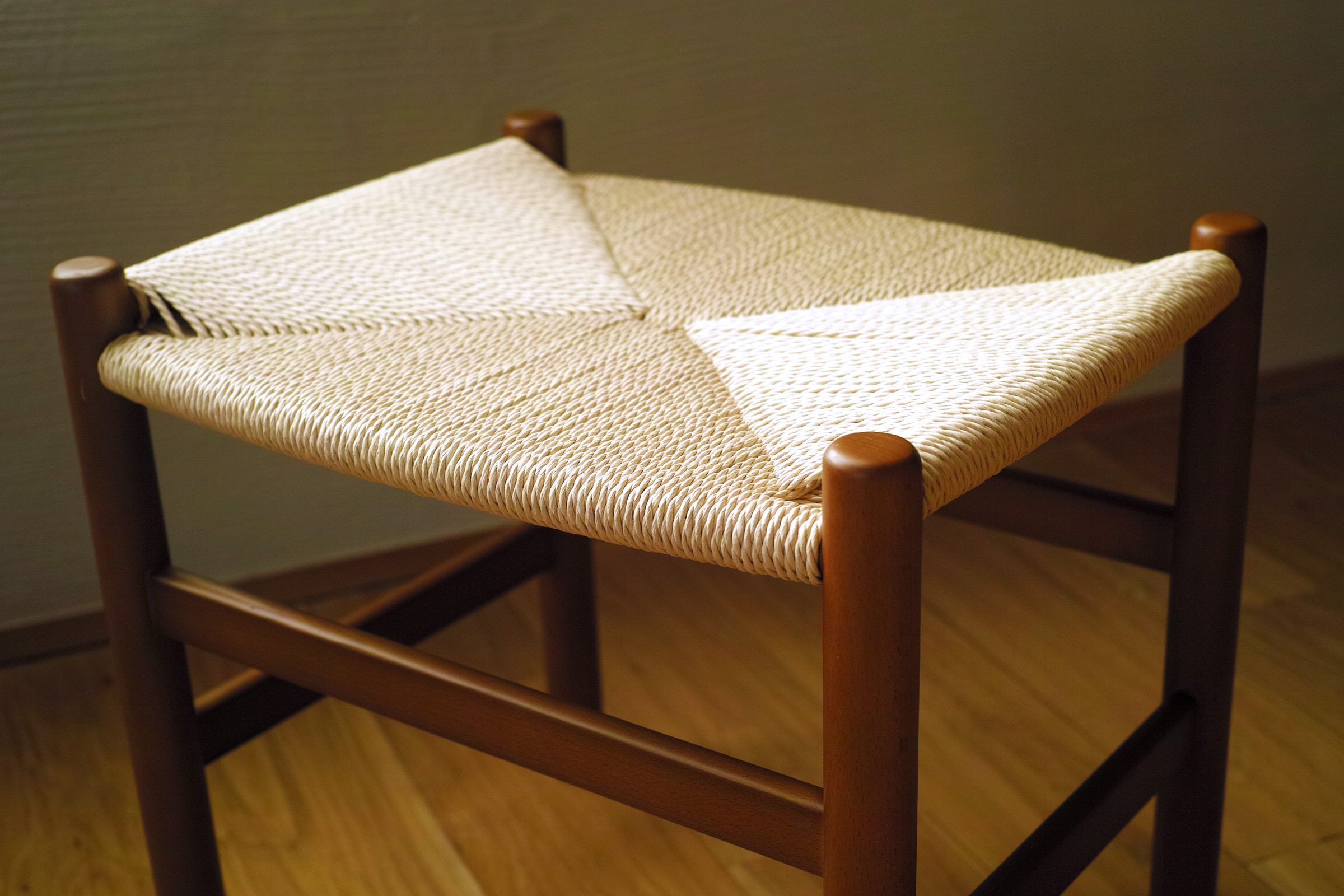 ブラウン2脚セット】CH53 ペーパーコード スツール ハンスjウェグナー