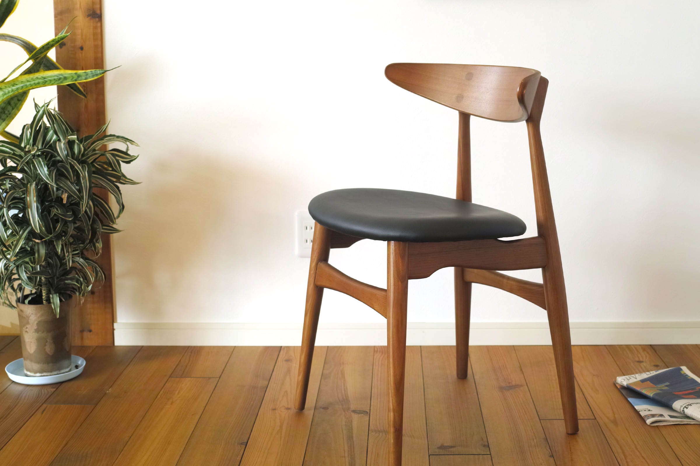 ブラウン2脚セット】ハンス・J・ウェグナー CH33 木製 ダイニング