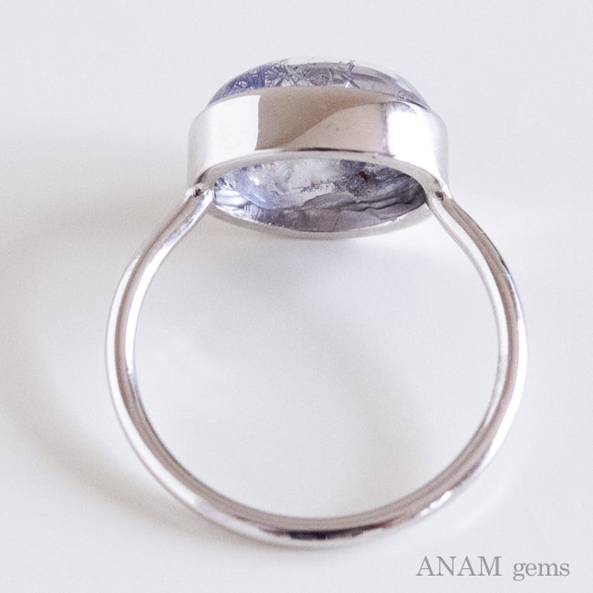 デュモルチェライト イン クォーツ リング 116 シルバーリング‖ANAM