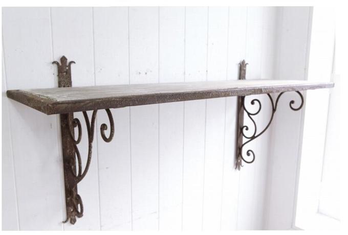 セゴビア ウォールシェルフ アンティーク調 おしゃれ 茶 整理