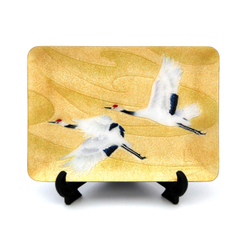 飾皿・15×21 鶴「安藤七宝店オンラインショップ」