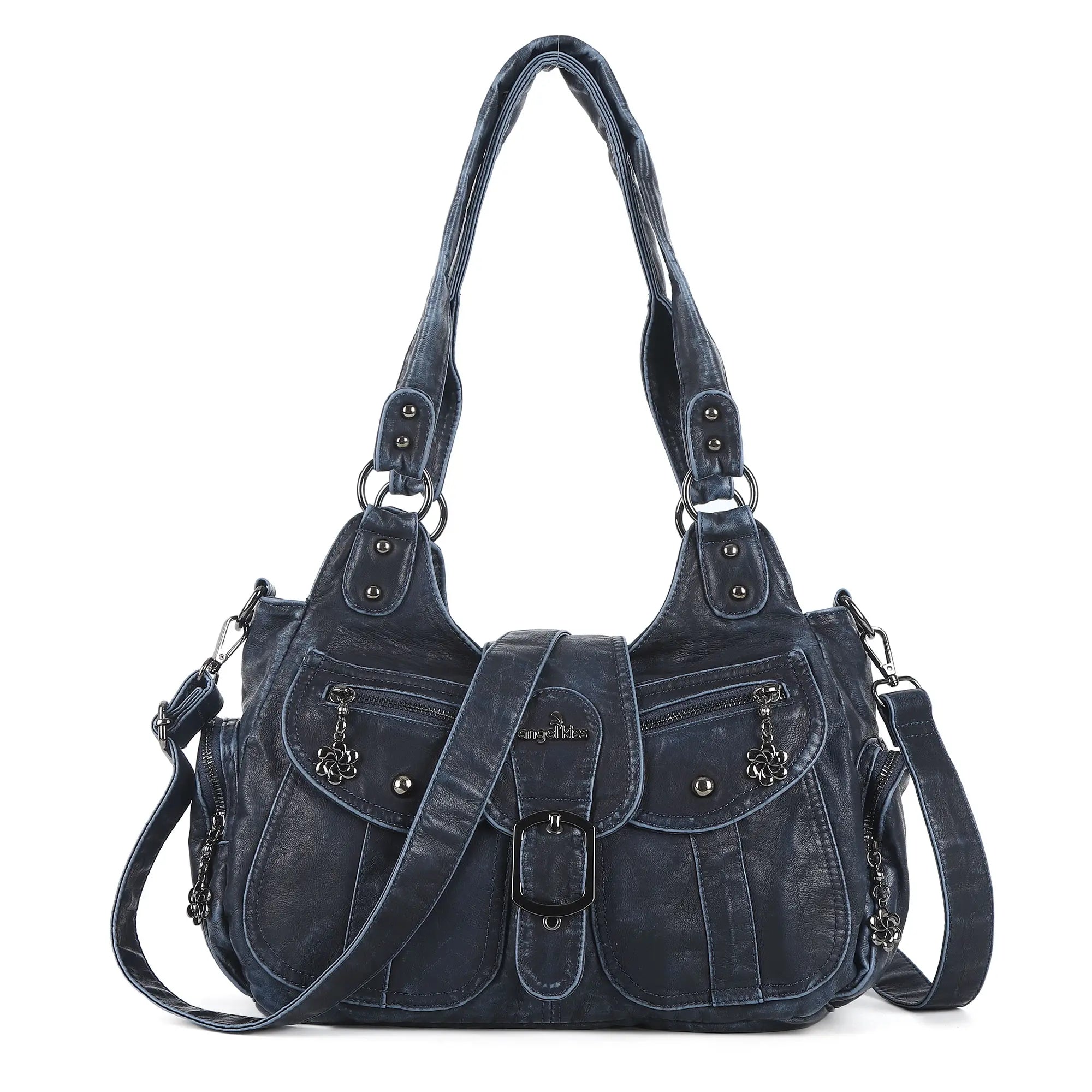 Vintage-Inspired Designer Women's Shoulder Bag – Multi-Pocket