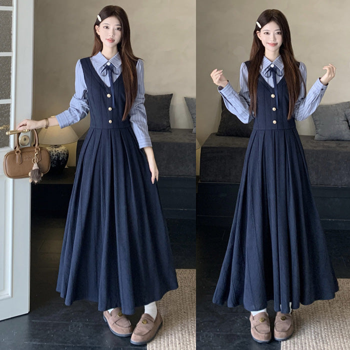 大きいサイズ レディース｜ミッドナイトネイビー・キャンパスフレア