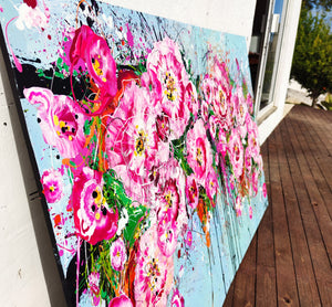 チェリーポップ - 大きな絵画 (二連祭壇画) – Angie Wright Art