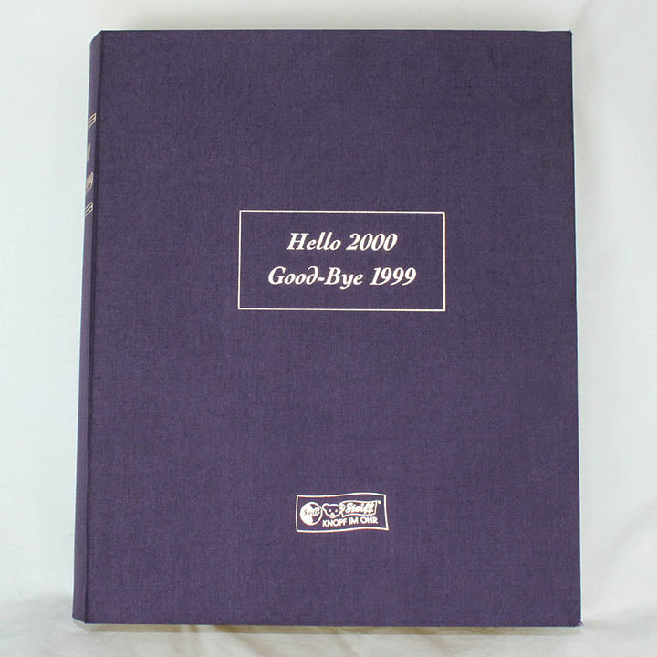 Steiff Hello 2000 Good Bye 1999 Mohair Teddy Bear Boxed Set Rare