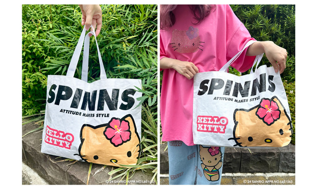 ハローキティ」大胆な褐色ビキニ姿がかわいい♪ SPINNSとのコラボ