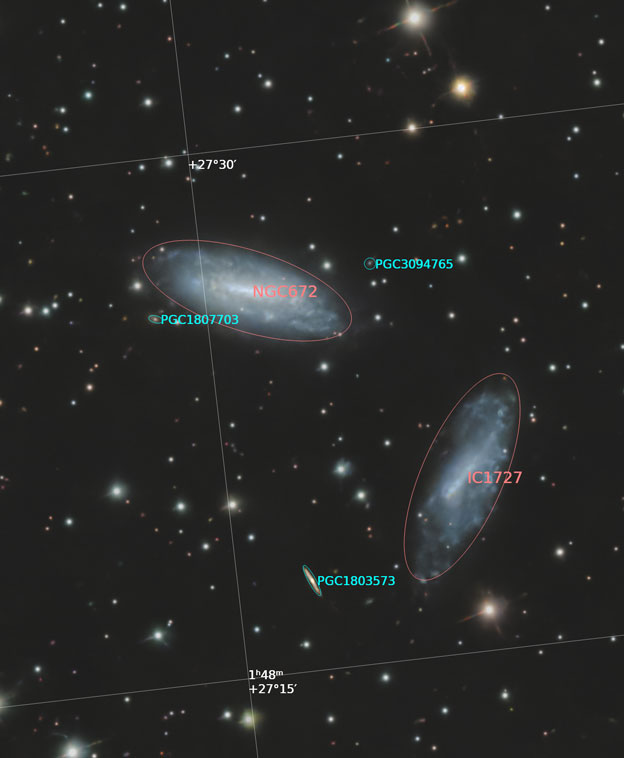 さんかく座の系外銀河NGC672とIC1727 | A's balcony