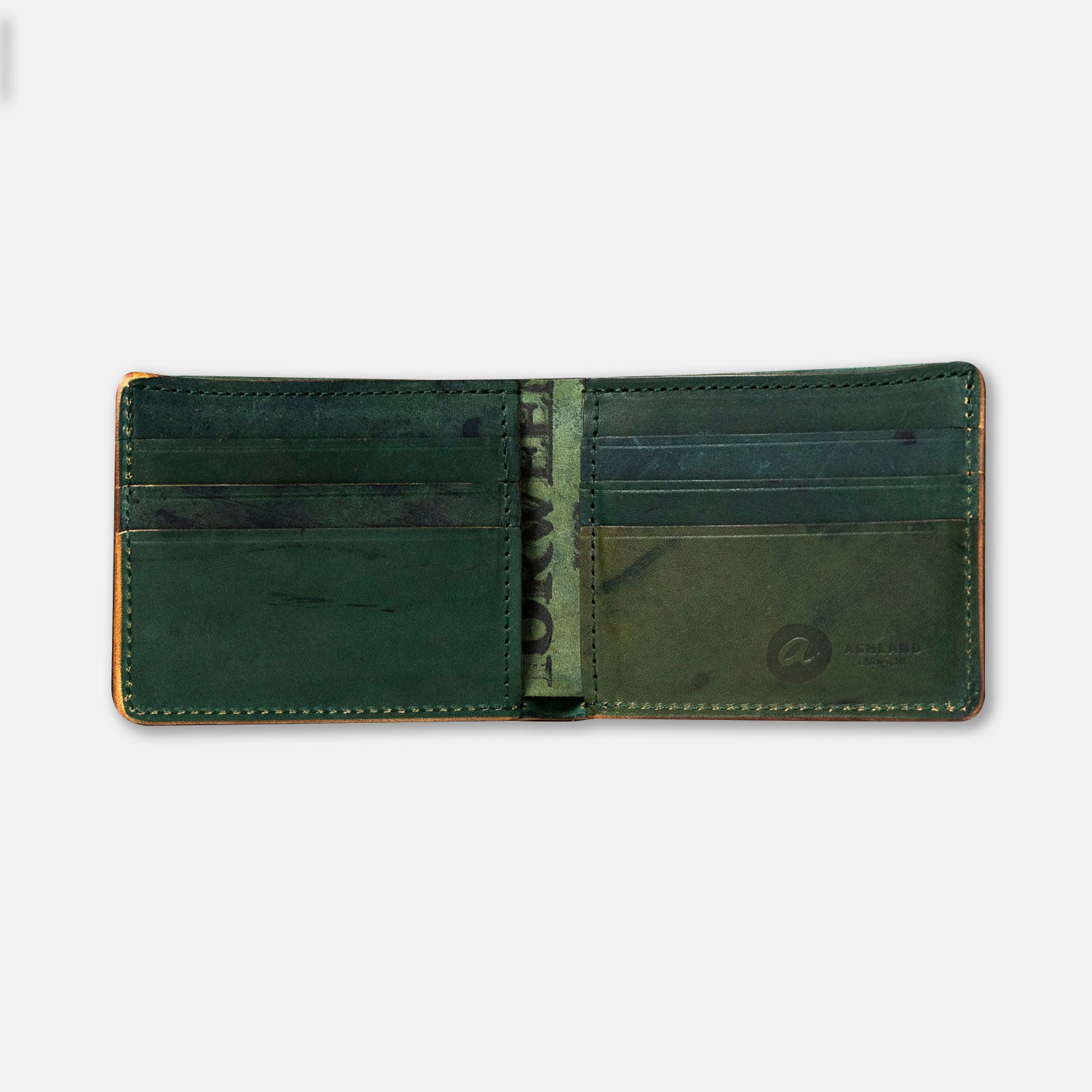 Johnny the Fox Men's Leather Wallet (Black Shell, Reverse Interior