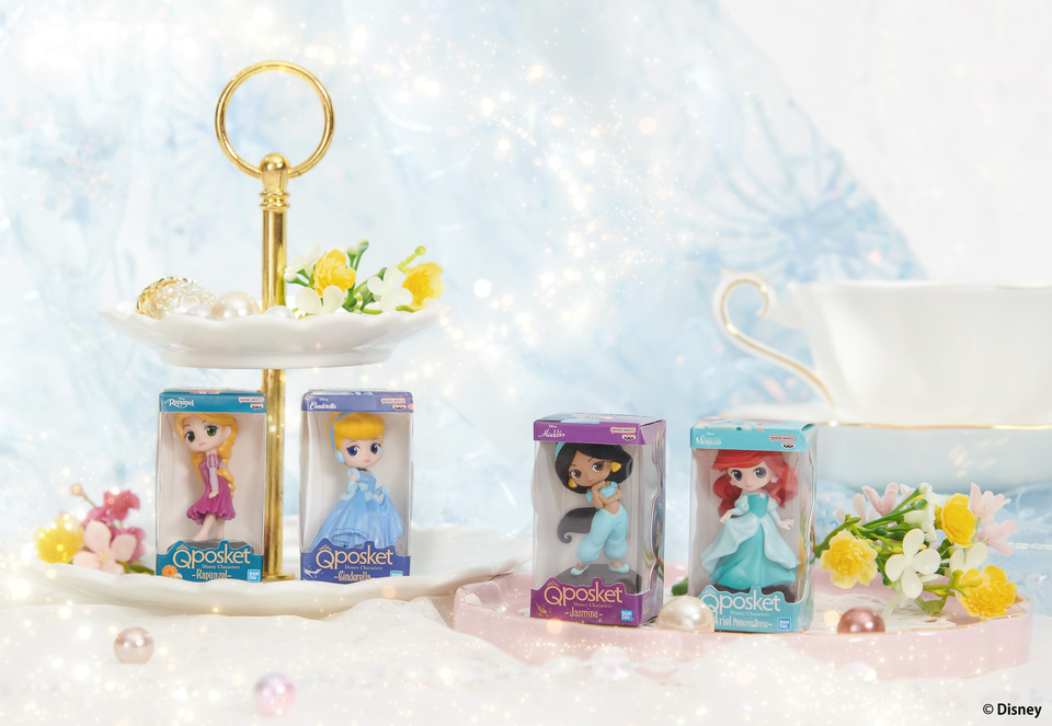 ディズニープリンセスのQ posketがミニチュアサイズに！ 全4種の