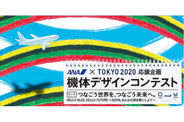 ANA、オリンピック・パラリンピック1000日前装飾開始。特製フライト